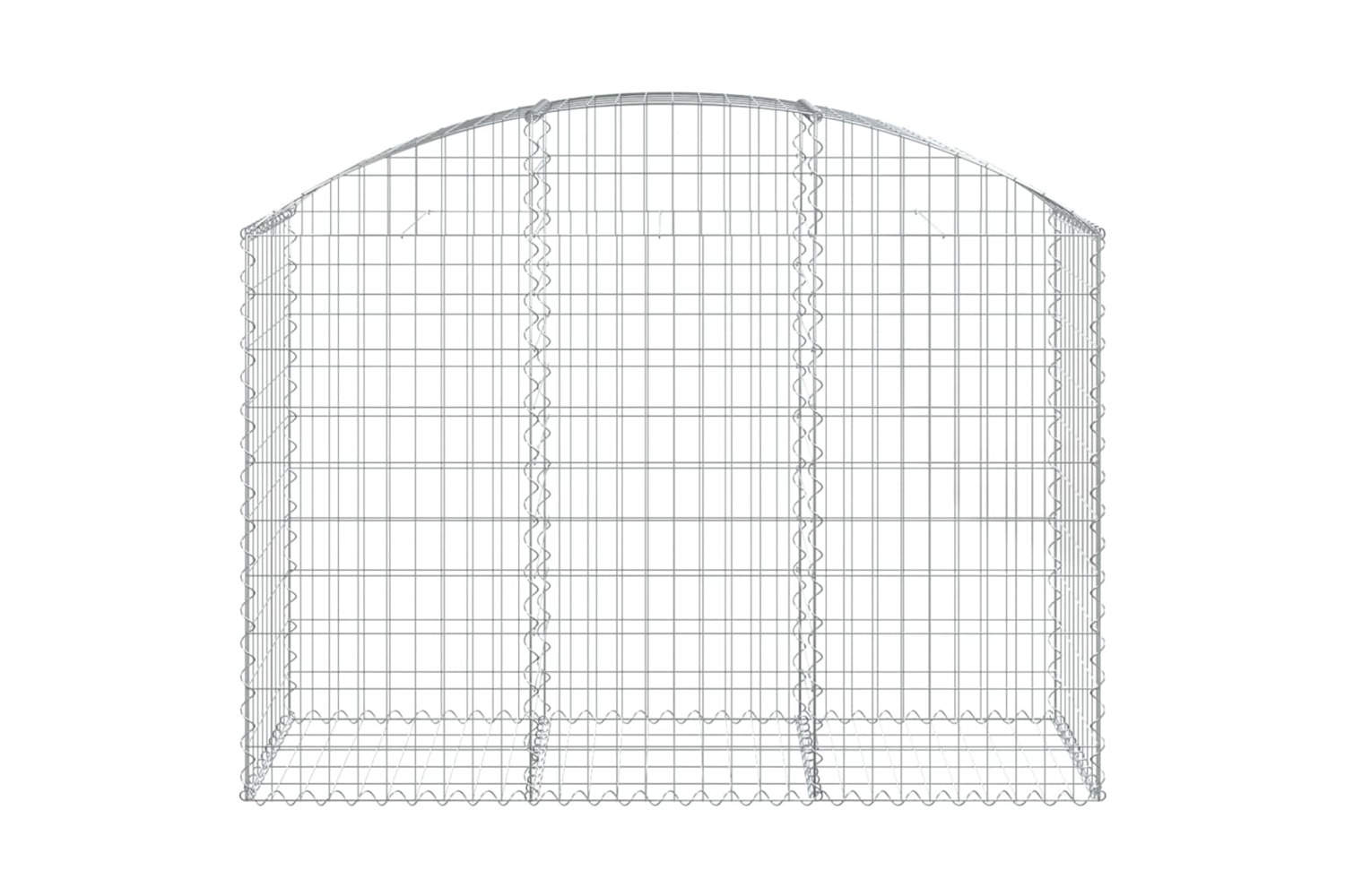 vidaXL 153455 Arched Gabion Basket 150x50x100/120cm Galvanised Iron