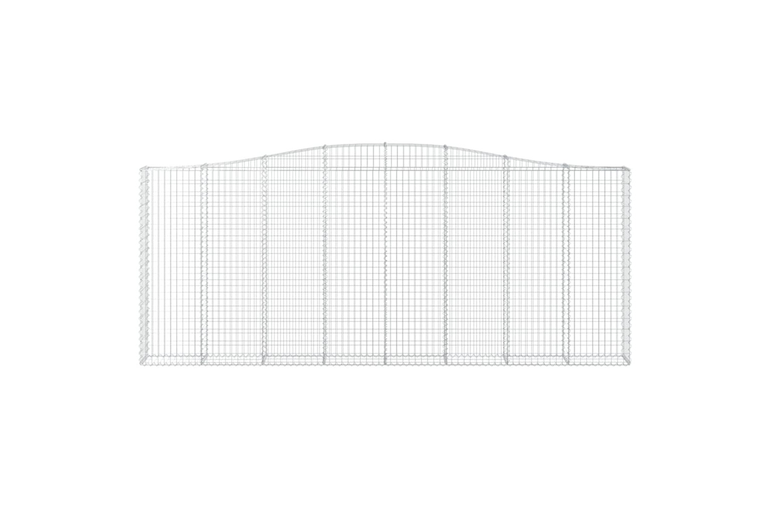 vidaXL 3145865 Arched Gabion Baskets 2 Pcs 400x30x160/180cm Galvanised Iron