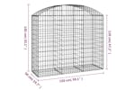 Vidaxl 153456 Arched Gabion Basket 150x50x120/140 Cm Galvanised Iron