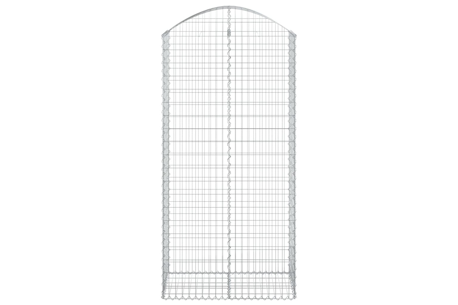vidaXL 153440 Arched Gabion Basket 100x50x200/220cm Galvanised Iron