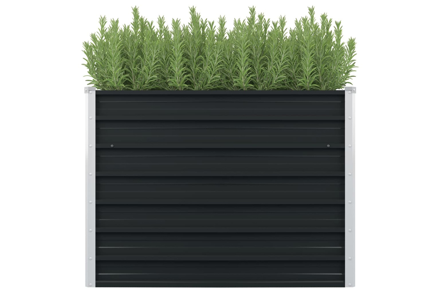 Vidaxl Raised Garden Bed Anthracite 100x100x77 Cm Galvanised Steel