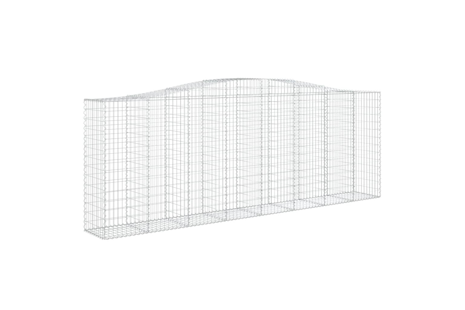 vidaXL 153417 Arched Gabion Basket 400x50x140/160cm Galvanised Iron