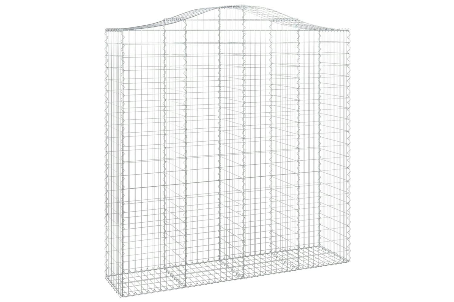 Vidaxl 153400 Arched Gabion Basket 200x50x200/220 Cm Galvanised Iron