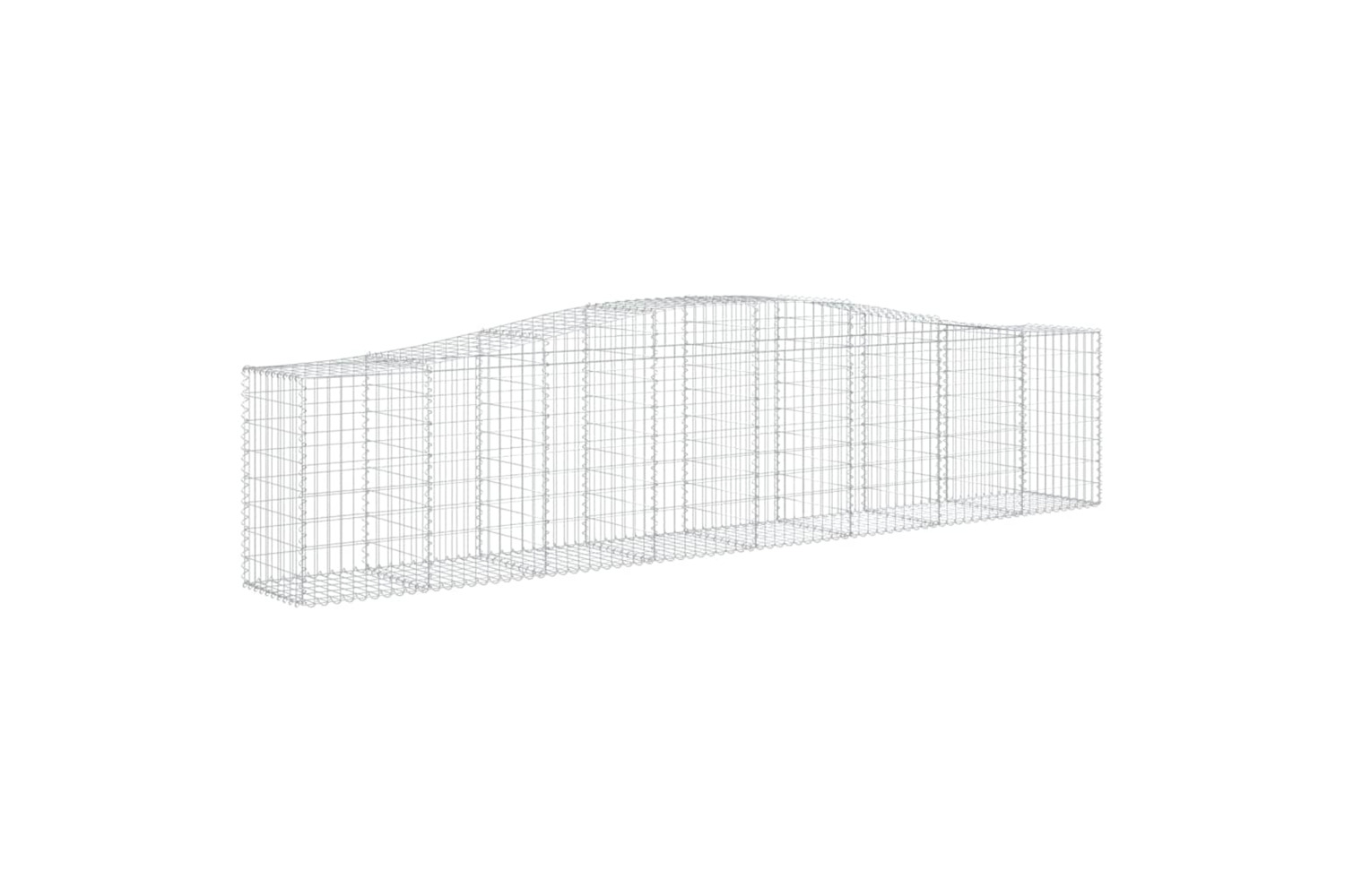 vidaXL 153414 Arched Gabion Basket 400x50x80/100cm Galvanised Iron