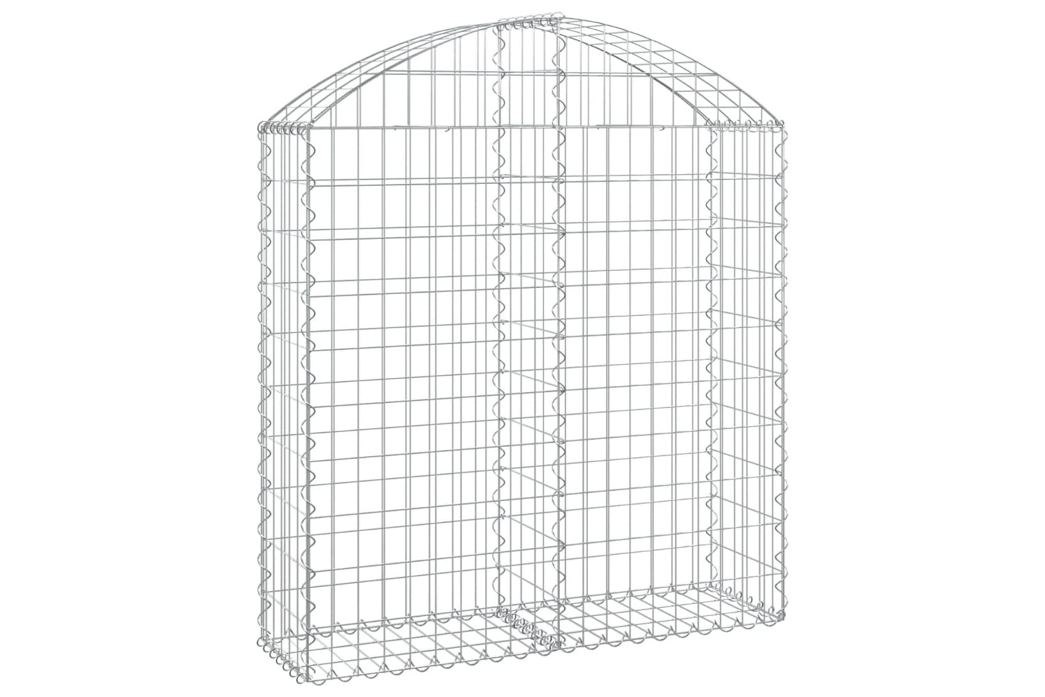vidaXL 153425 Arched Gabion Basket 100x30x100/120cm Galvanised Iron