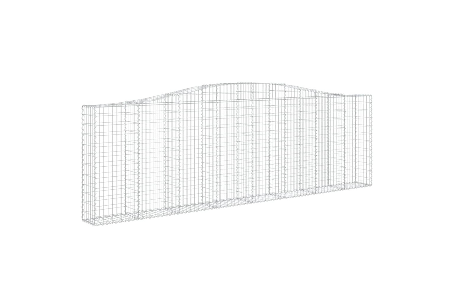 vidaXL 153406 Arched Gabion Basket 400x30x120/140cm Galvanised Iron
