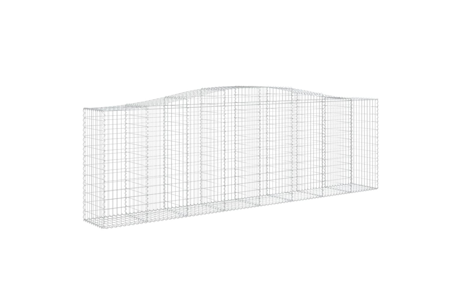 vidaXL 153416 Arched Gabion Basket 400x50x120/140cm Galvanised Iron