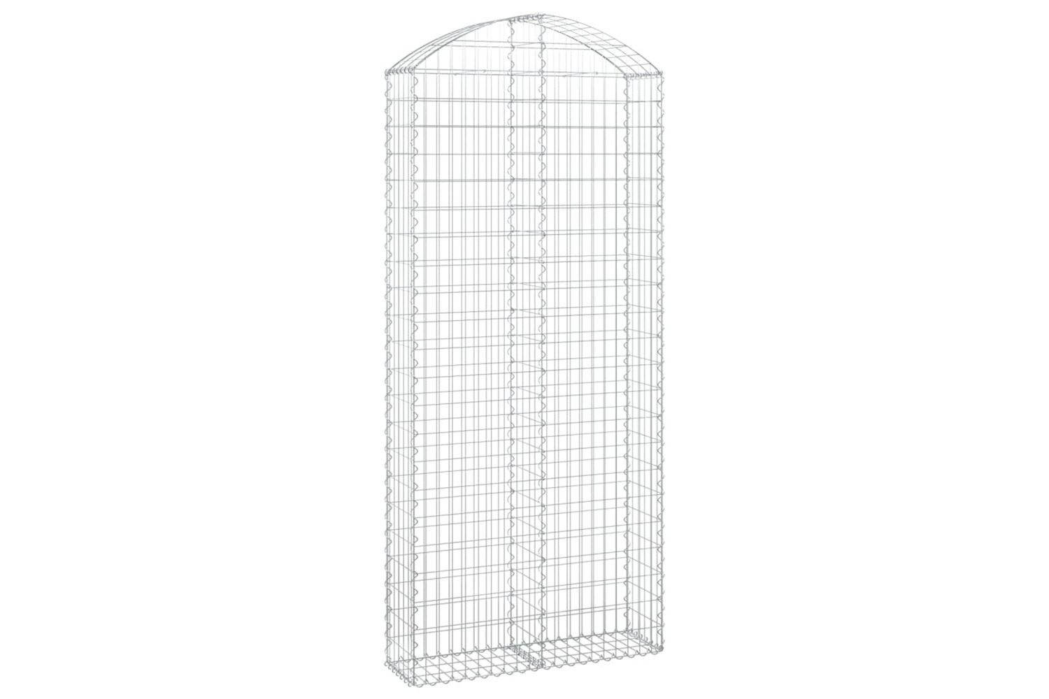 vidaXL 153431 Arched Gabion Basket 100x30x220/240cm Galvanised Iron