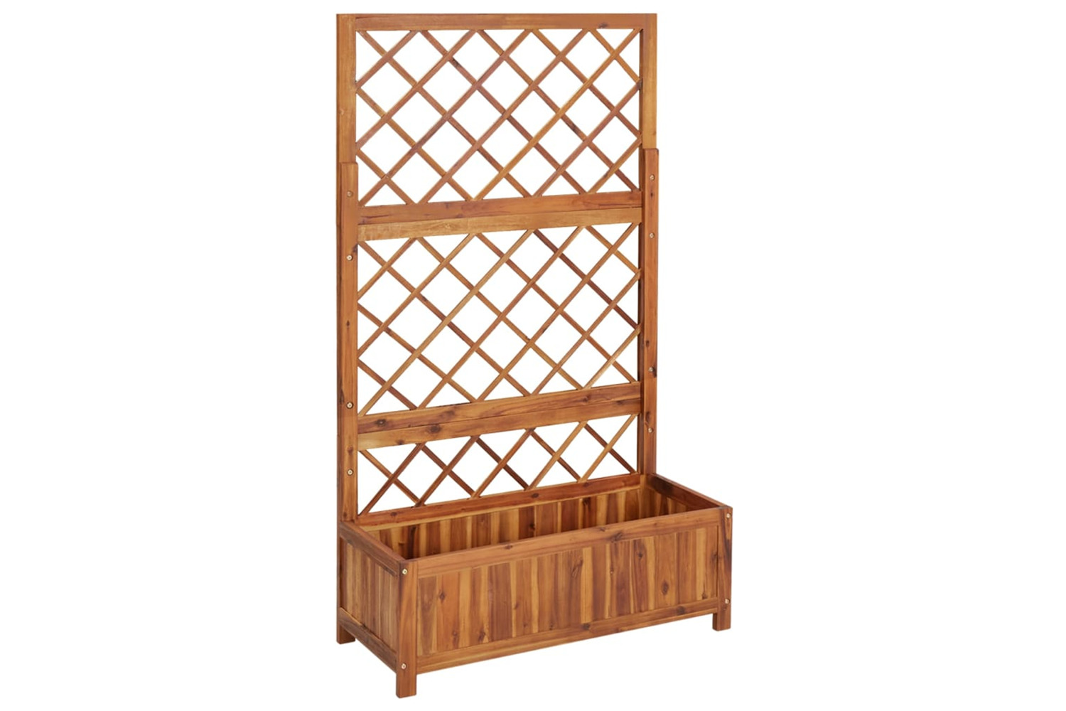 vidaXL 316542 Raised Bed With Trellis 85x38x150cm Solid Acacia Wood