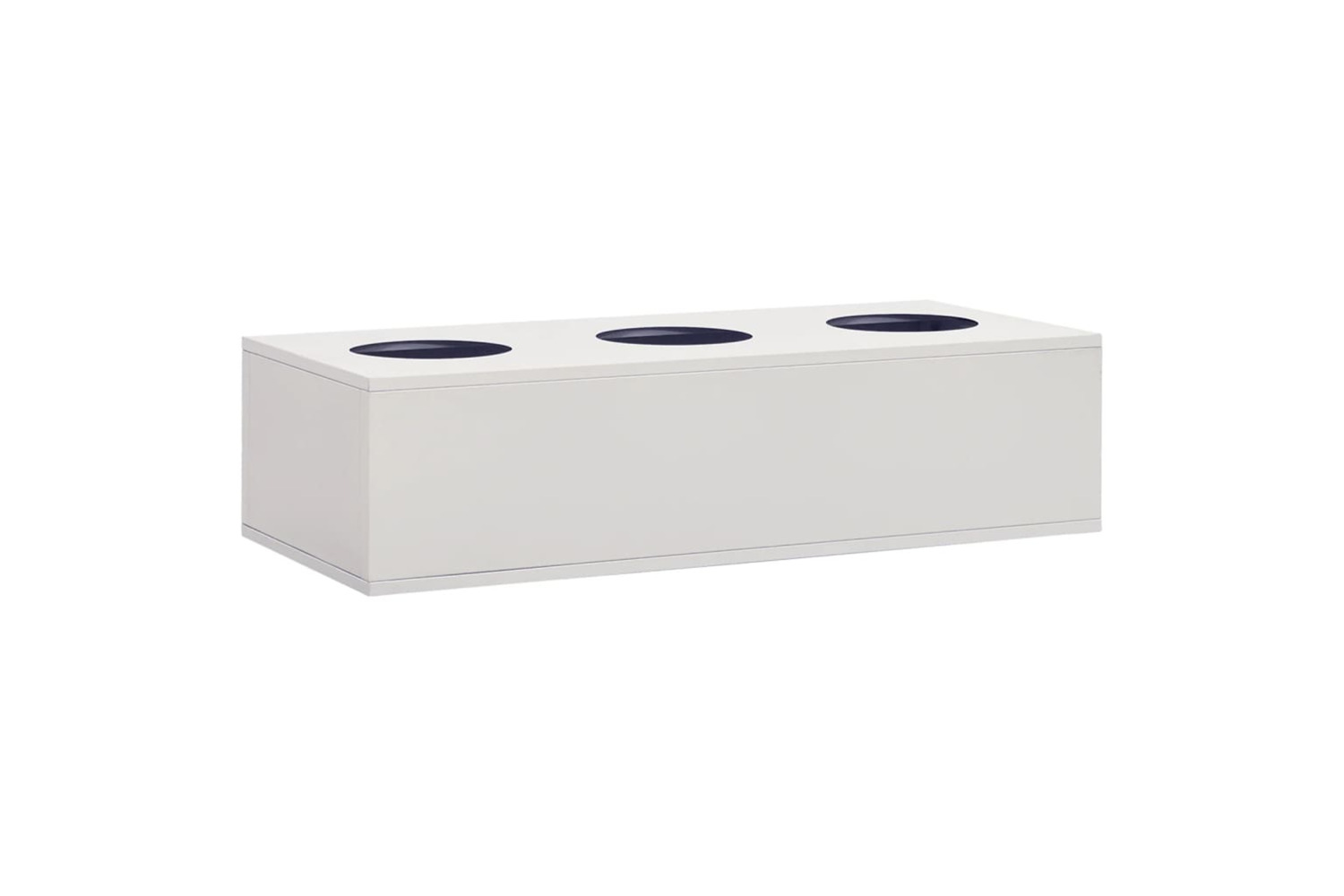 vidaXL 336426 Office Flower Box Light Grey 90x40x23cm Steel