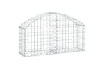 Vidaxl 153422 Arched Gabion Basket 100x30x40/60 Cm Galvanised Iron