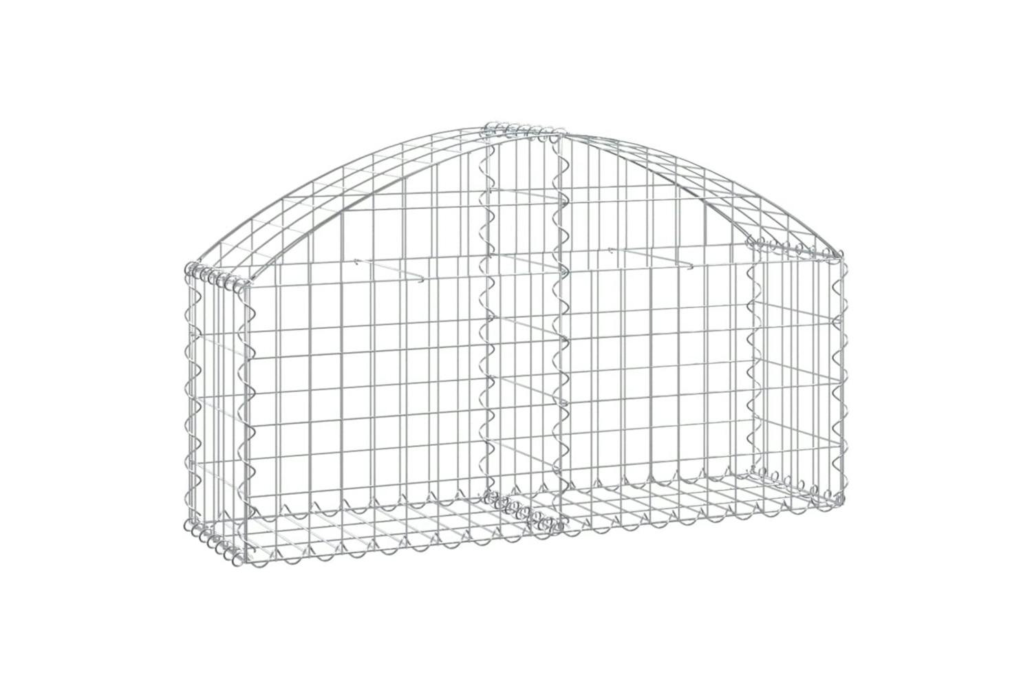 Vidaxl 153422 Arched Gabion Basket 100x30x40/60 Cm Galvanised Iron