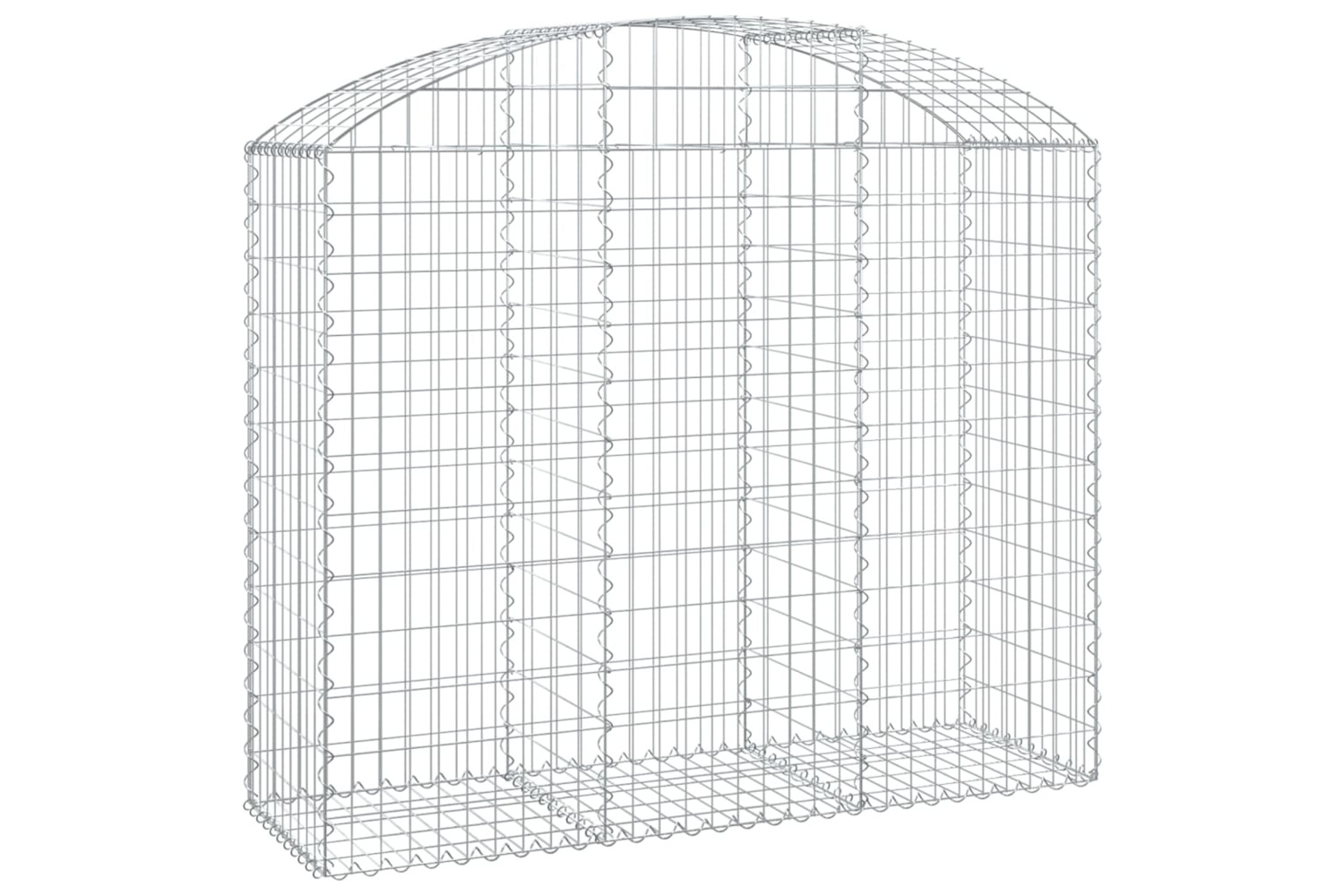 vidaXL 153456 Arched Gabion Basket 150x50x120/140cm Galvanised Iron