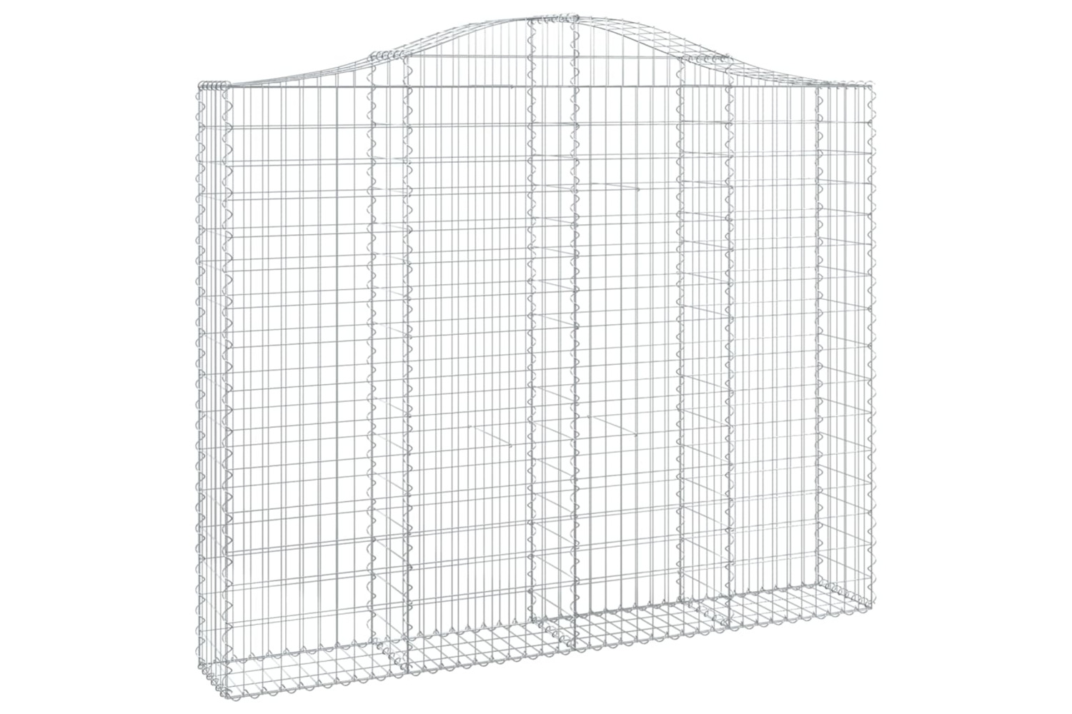 vidaXL 153388 Arched Gabion Basket 200x30x160/180cm Galvanised Iron