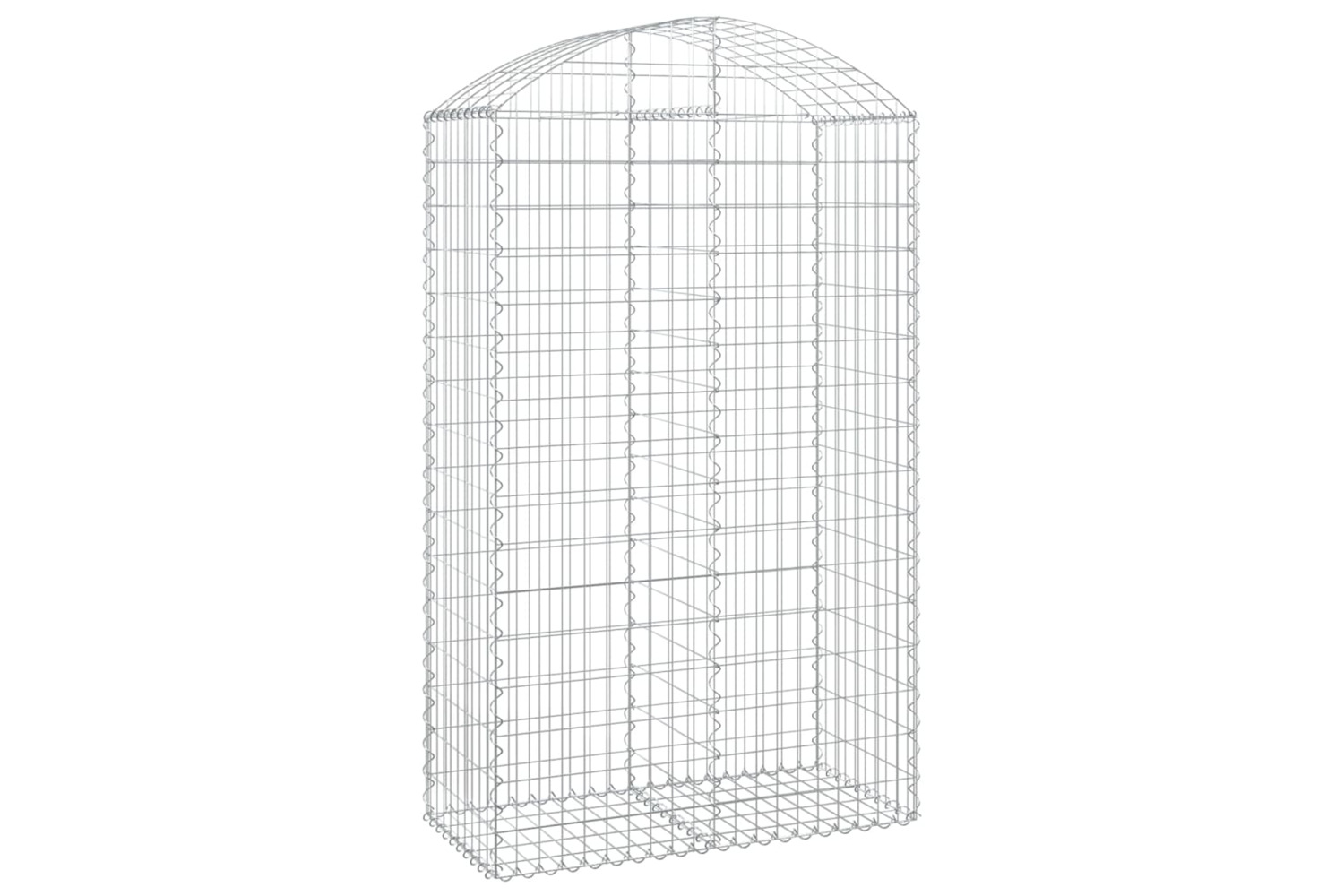 vidaXL 153438 Arched Gabion Basket 100x50x160/180cm Galvanised Iron