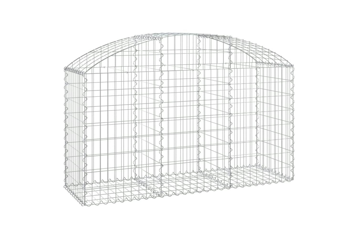 Vidaxl 153454 Arched Gabion Basket 150x50x80/100 Cm Galvanised Iron