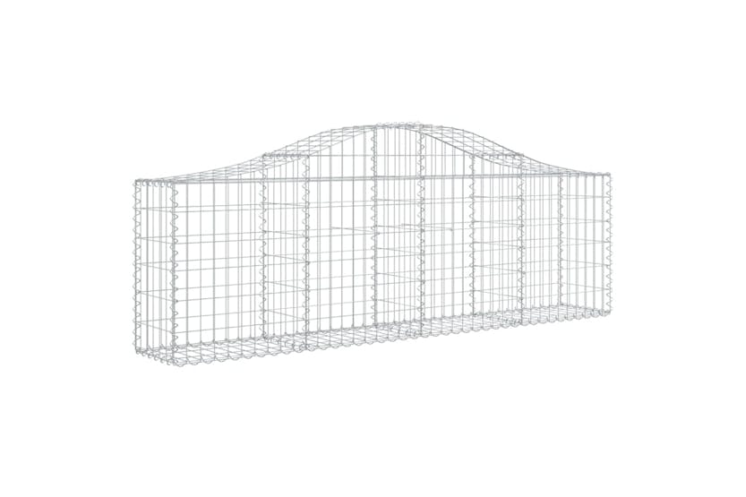 Vidaxl 3145394 Arched Gabion Baskets 8 Pcs 200x30x60/80 Cm Galvanised Iron