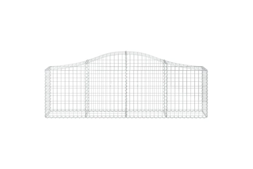 Vidaxl 3145394 Arched Gabion Baskets 8 Pcs 200x30x60/80 Cm Galvanised Iron