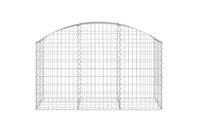 Vidaxl 153454 Arched Gabion Basket 150x50x80/100 Cm Galvanised Iron