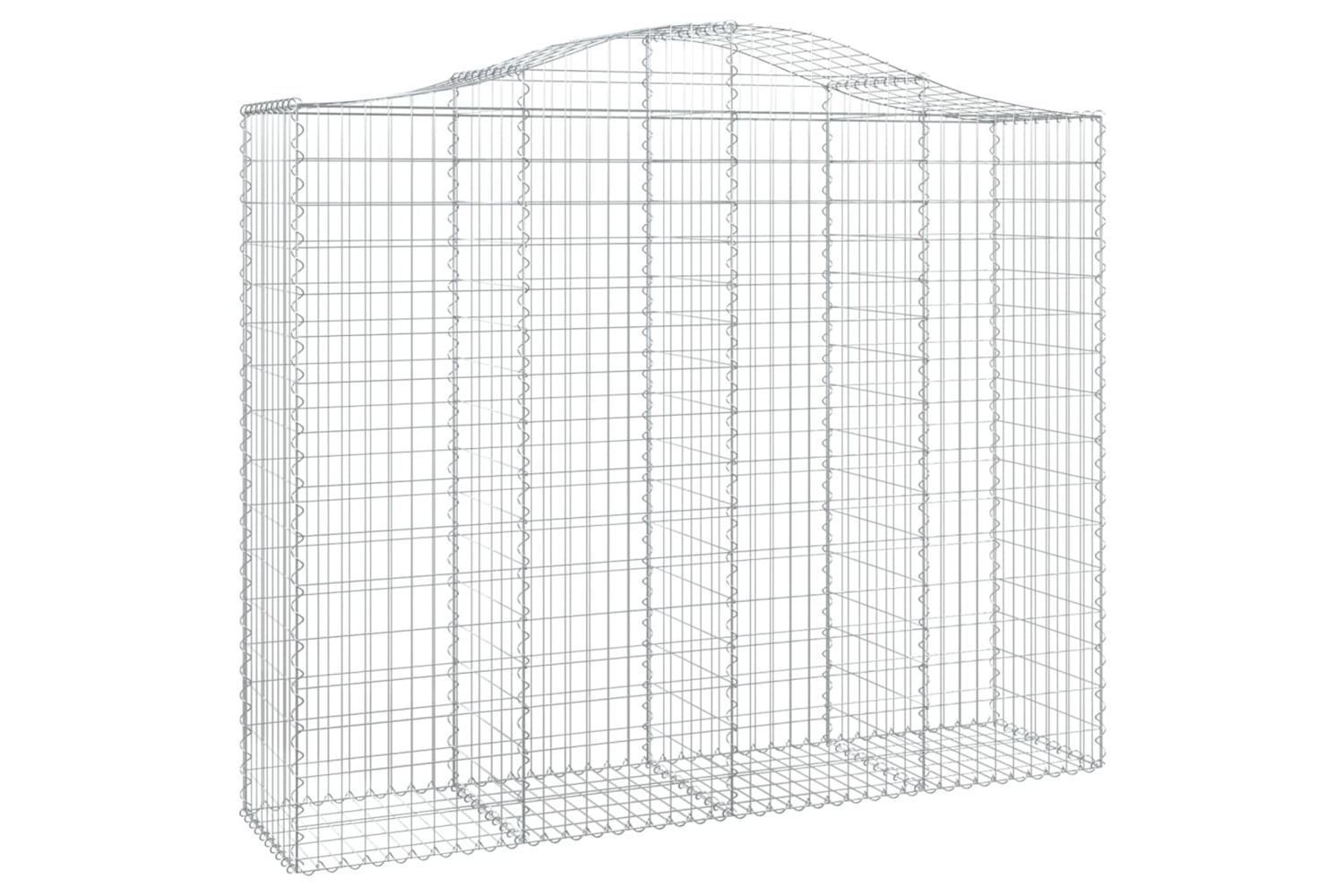 vidaXL 153398 Arched Gabion Basket 200x50x160/180cm Galvanised Iron
