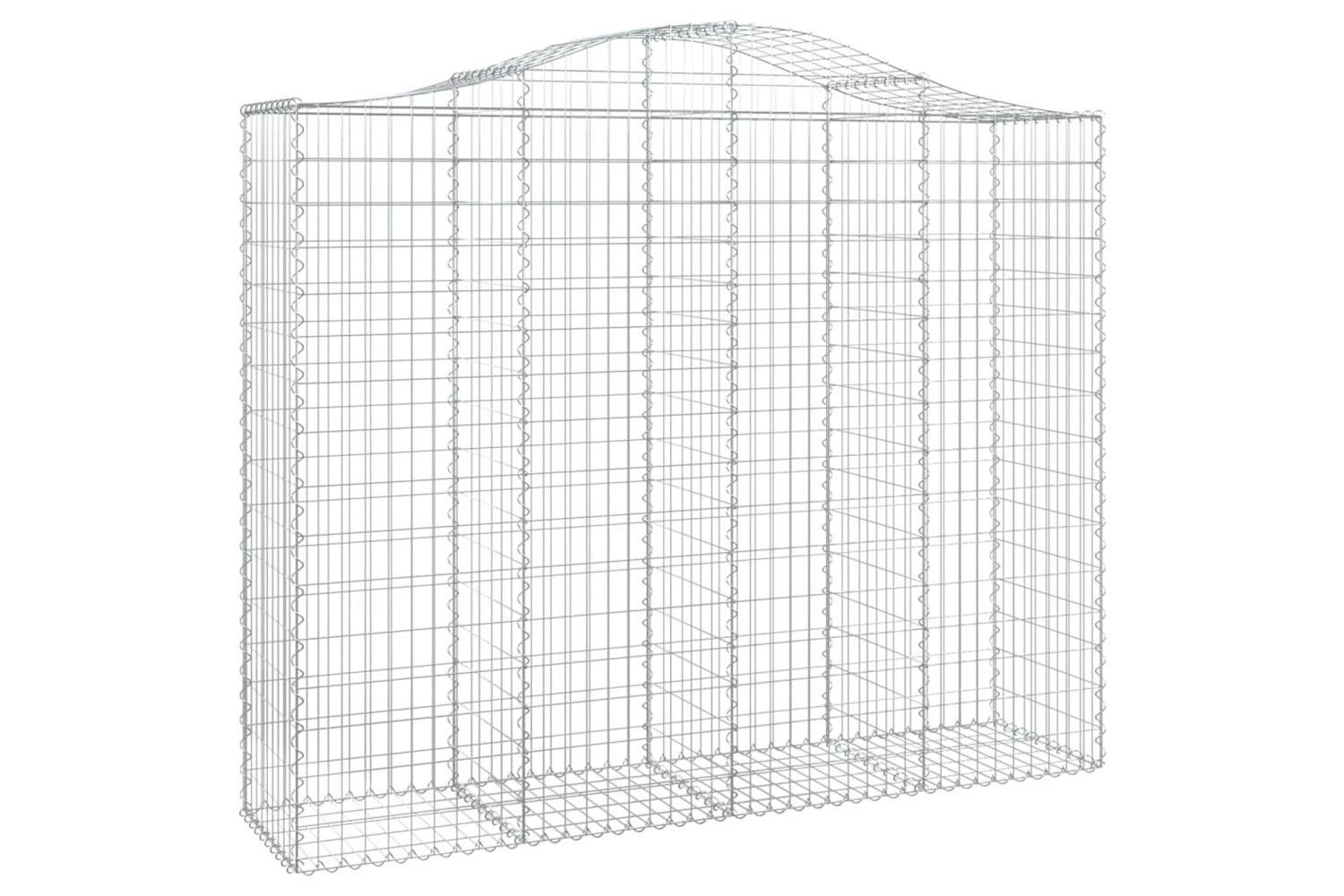 Vidaxl 153398 Arched Gabion Basket 200x50x160/180 Cm Galvanised Iron