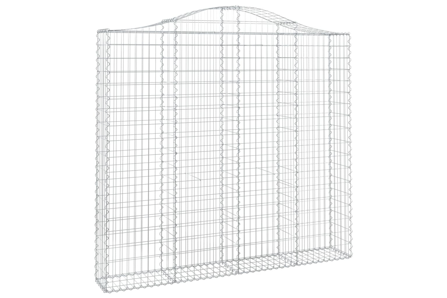 vidaXL 153389 Arched Gabion Basket 200x30x180/200cm Galvanised Iron