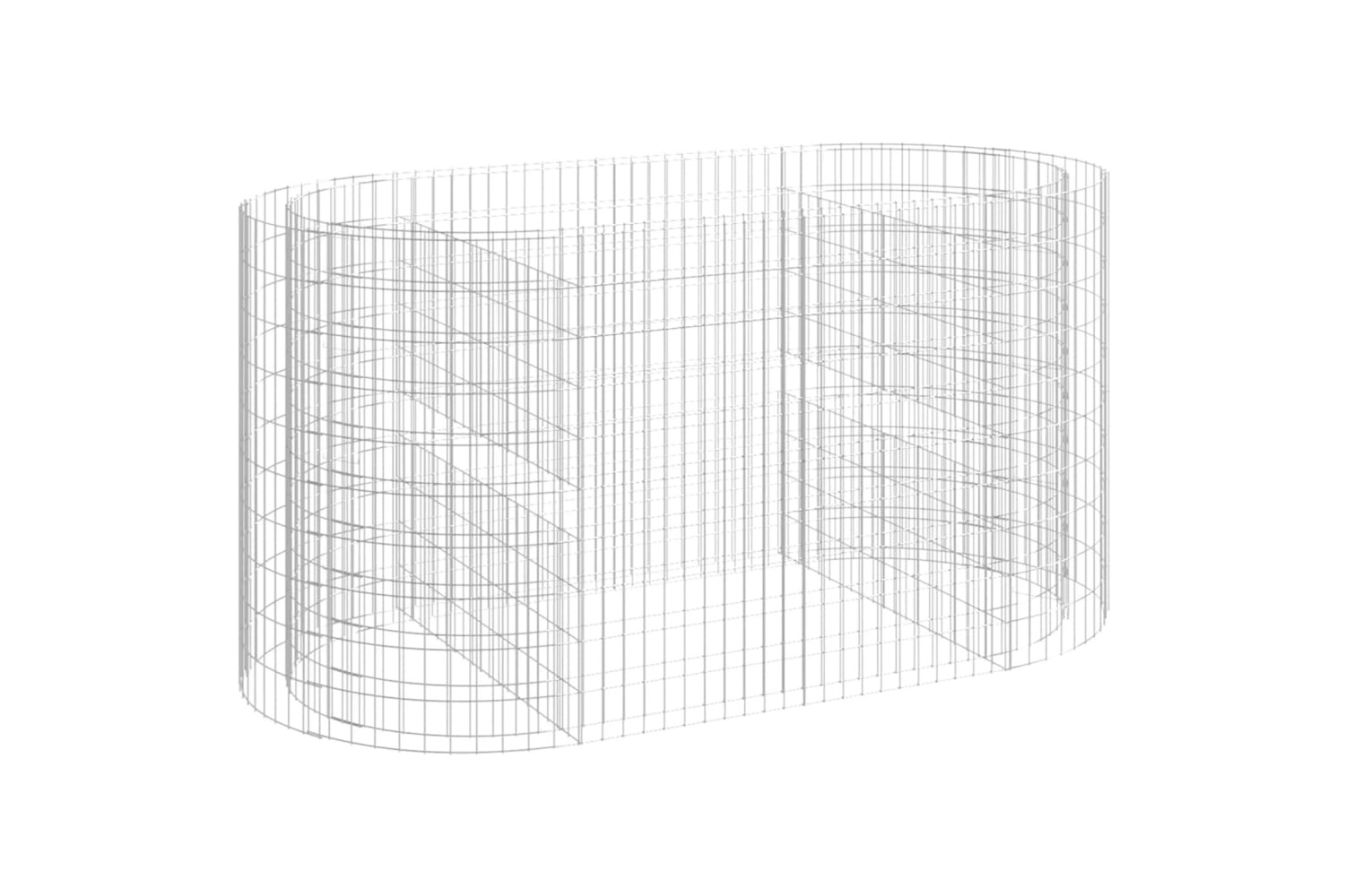 vidaXL 152045 Gabion Raised Bed Galvanised Iron 200x100x100cm