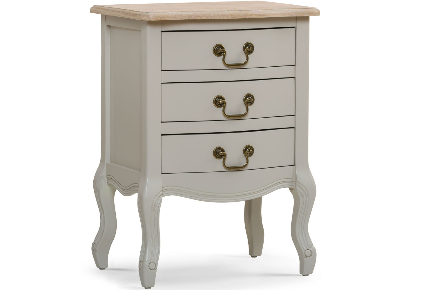 Bouvard Bedside Locker 3 Drawer Grey Ireland