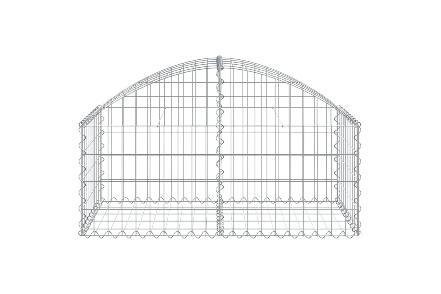 vidaXL 153432 Arched Gabion Basket 100x50x40/60cm Galvanised Iron