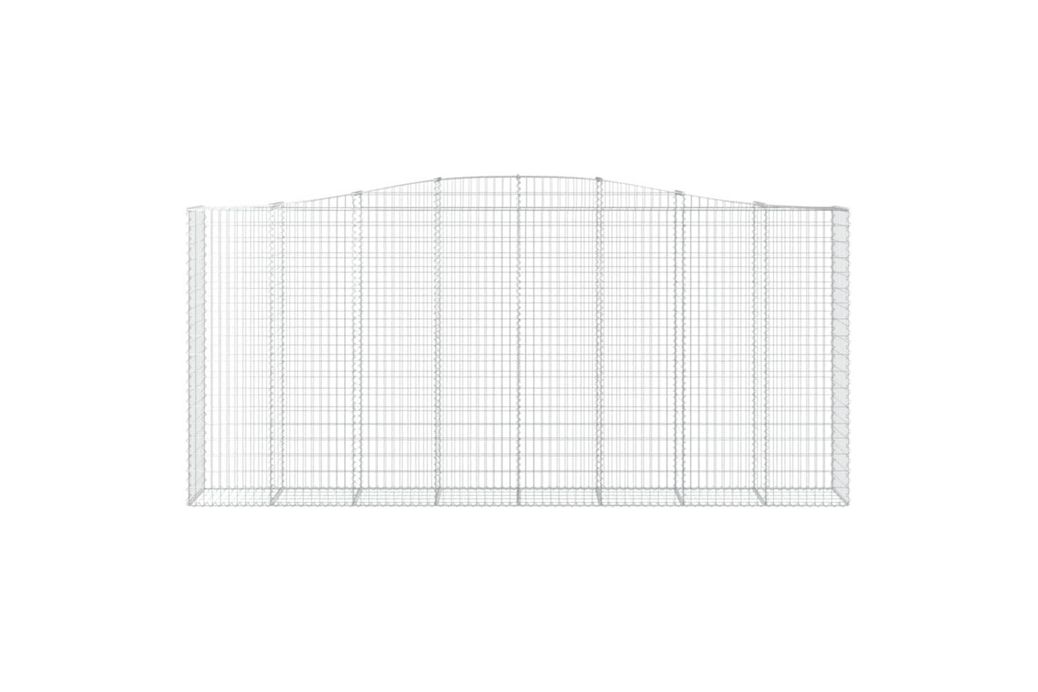 vidaXL 153419 Arched Gabion Basket 400x50x180/200cm Galvanised Iron