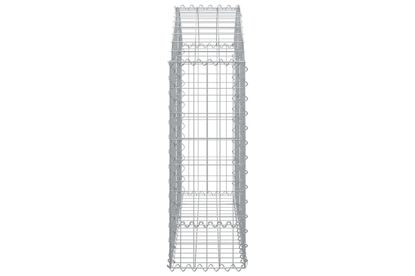 Vidaxl 153424 Arched Gabion Basket 100x30x80/100 Cm Galvanised Iron