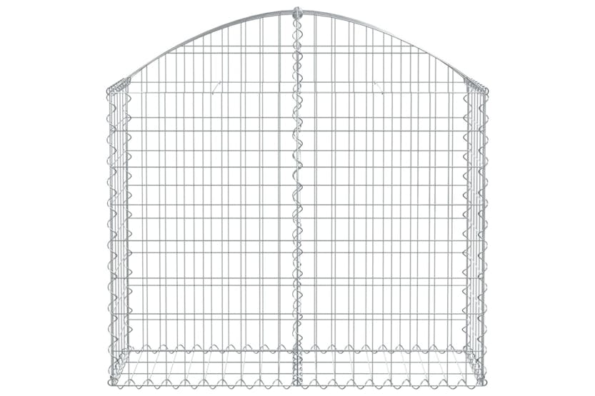 Vidaxl 153424 Arched Gabion Basket 100x30x80/100 Cm Galvanised Iron