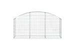 Vidaxl 153443 Arched Gabion Basket 150x30x60/80 Cm Galvanised Iron