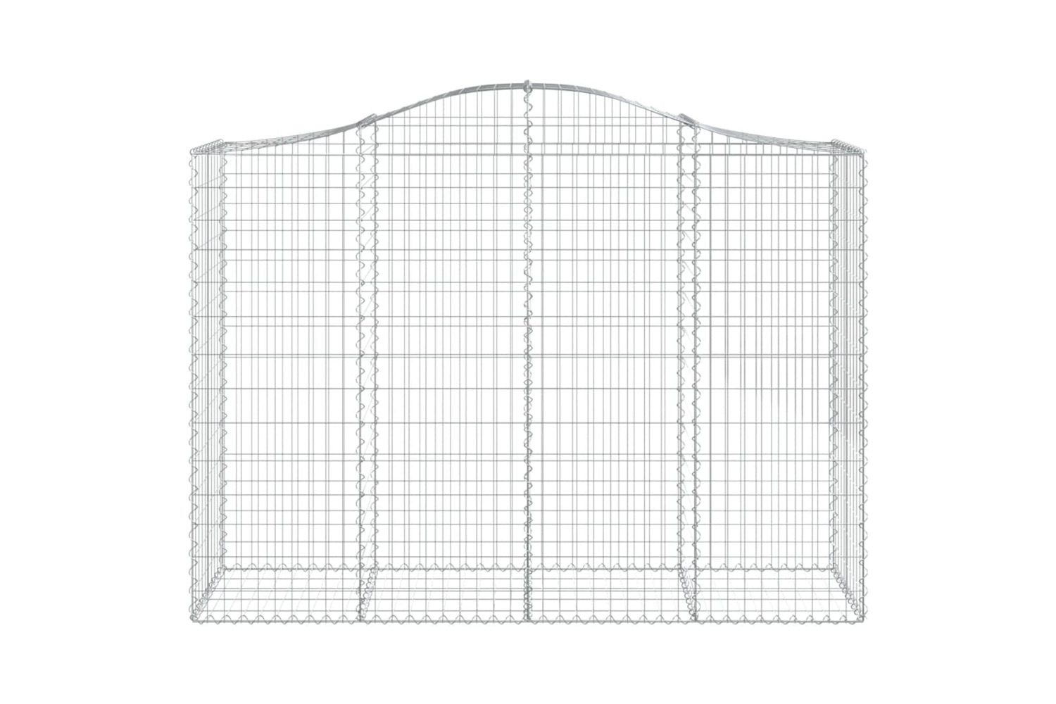 vidaXL 3145685 Arched Gabion Baskets 5 Pcs 200x50x140/160cm Galvanised Iron