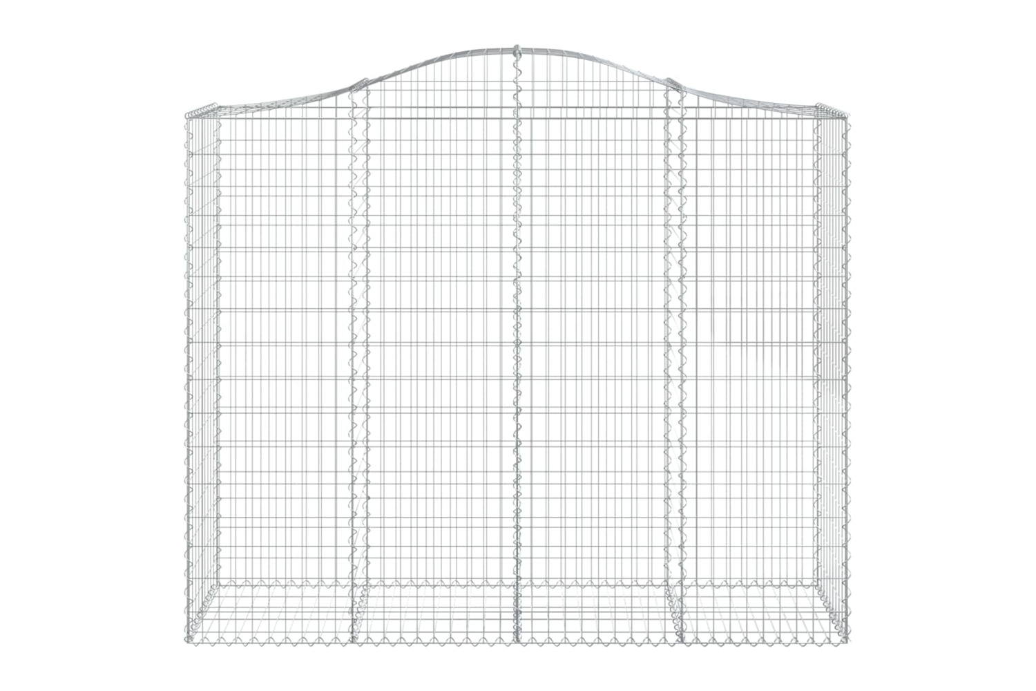 vidaXL 3145704 Arched Gabion Baskets 3 Pcs 200x50x160/180cm Galvanised Iron