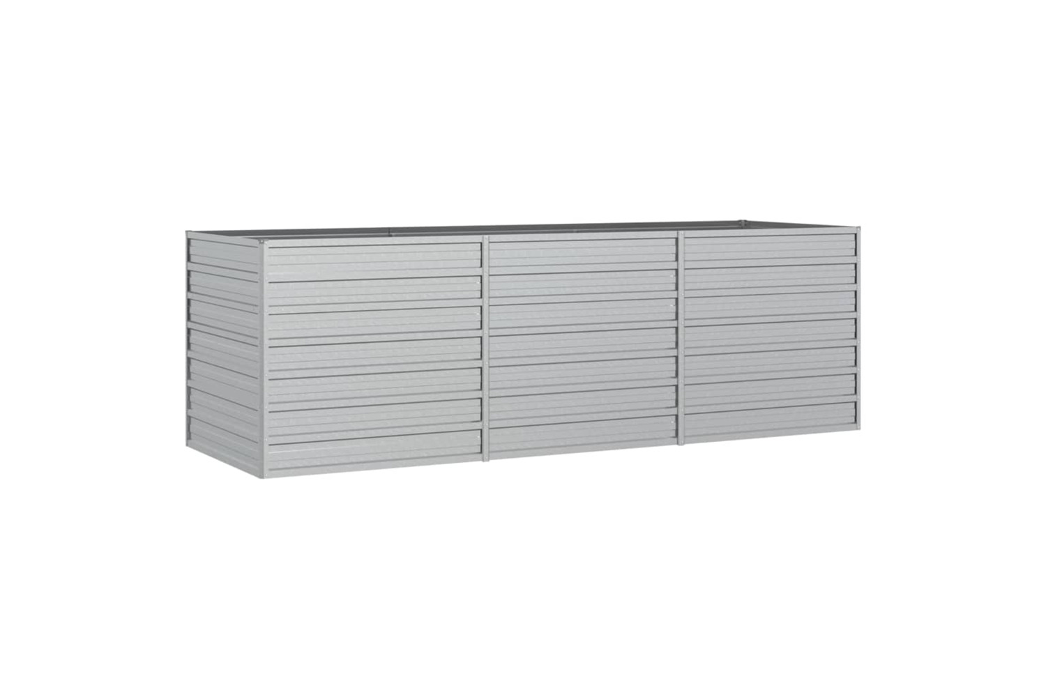 Vidaxl Garden Raised Bed 240x80x77 Cm Galvanized Steel Silver