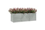 Vidaxl 316886 Garden Raised Bed 240x80x77 Cm Galvanized Steel Silver