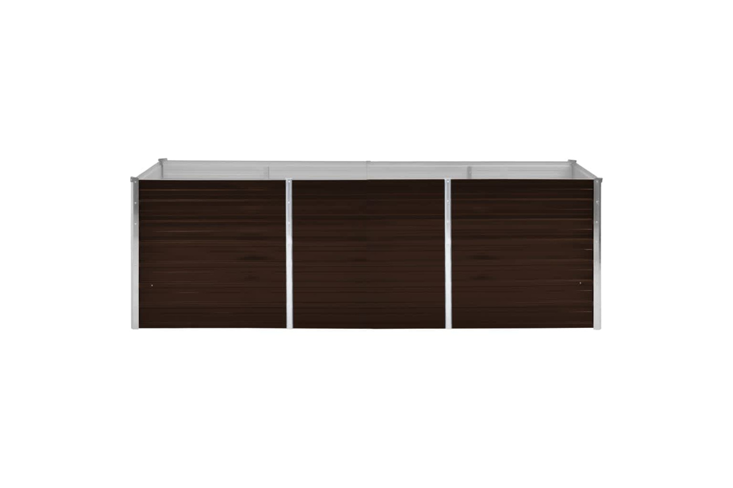 vidaXL 45713 Garden Raised Bed Brown 240x80x77cm Galvanised Steel