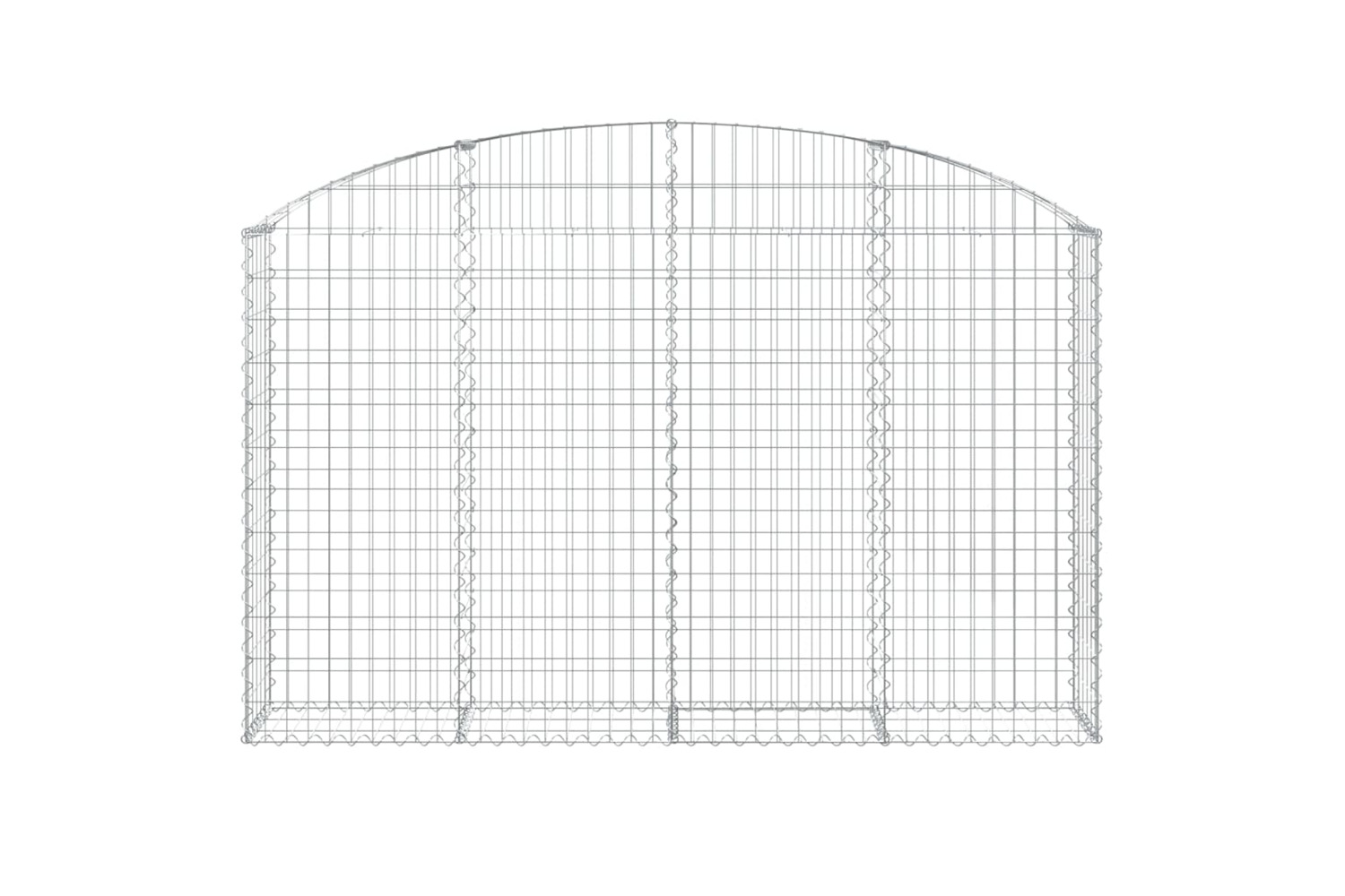 vidaXL 153466 Arched Gabion Basket 200x30x120/140cm Galvanised Iron