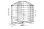 Vidaxl 153424 Arched Gabion Basket 100x30x80/100 Cm Galvanised Iron