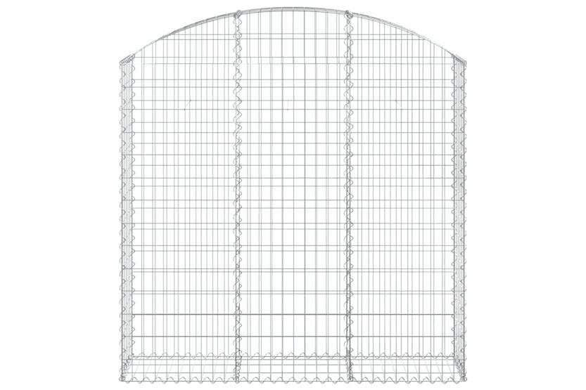 Vidaxl 153447 Arched Gabion Basket 150x30x140/160 Cm Galvanised Iron