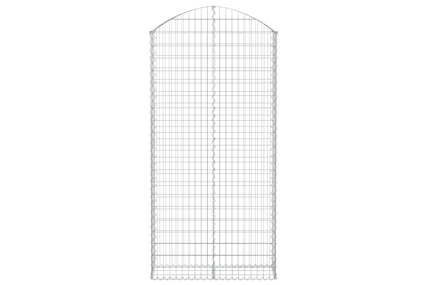 vidaXL 153430 Arched Gabion Basket 100x30x200/220cm Galvanised Iron