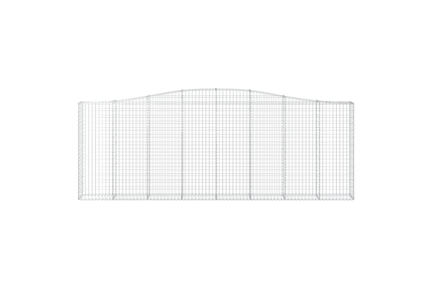 vidaXL 153407 Arched Gabion Basket 400x30x140/160cm Galvanised Iron