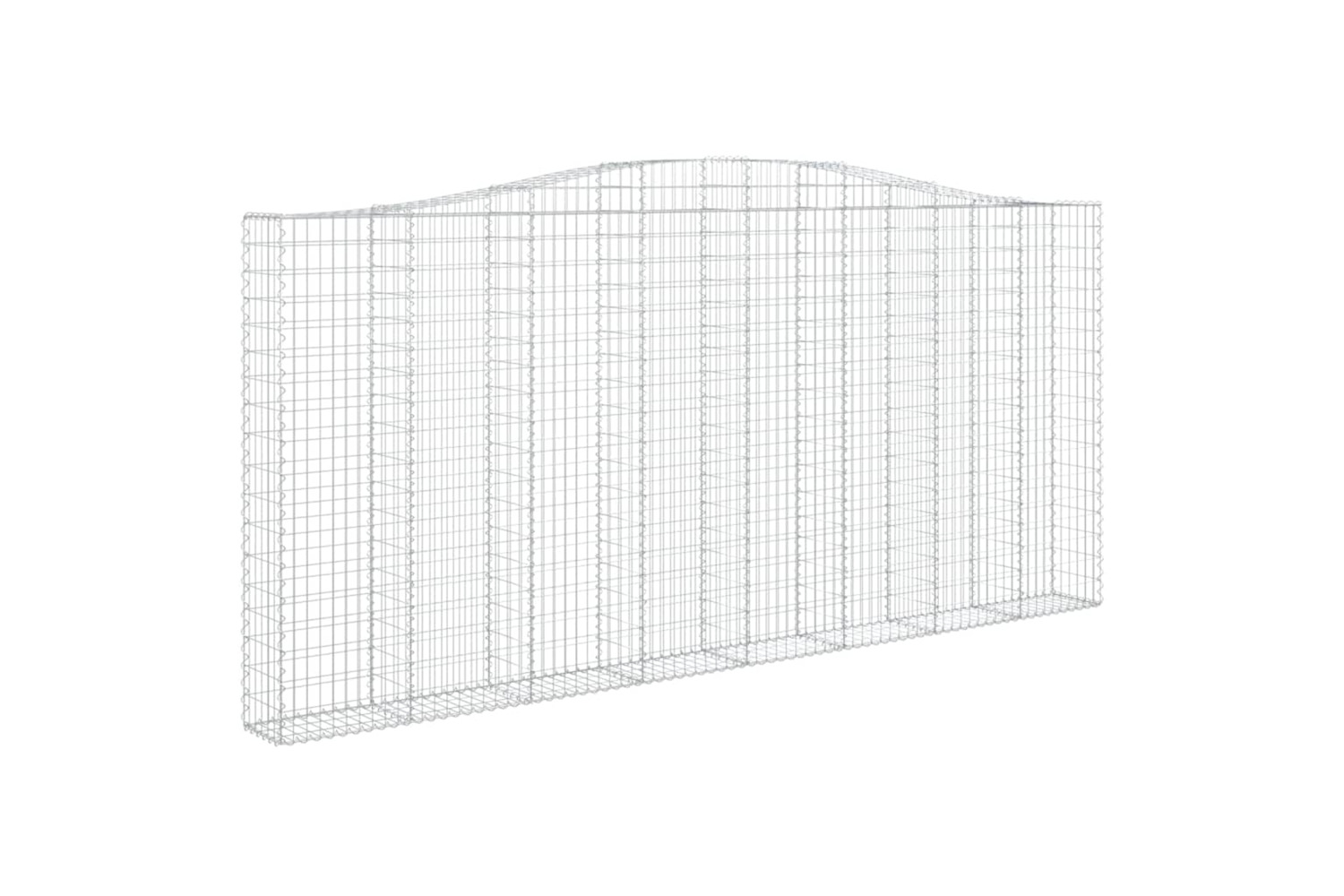 vidaXL 153409 Arched Gabion Basket 400x30x180/200cm Galvanised Iron