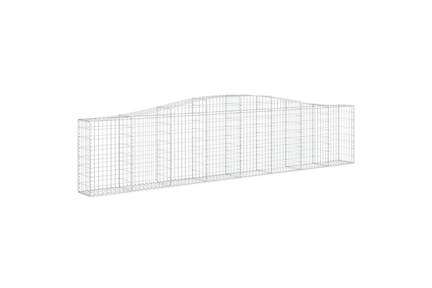 vidaXL 153404 Arched Gabion Basket 400x30x80/100cm Galvanised Iron