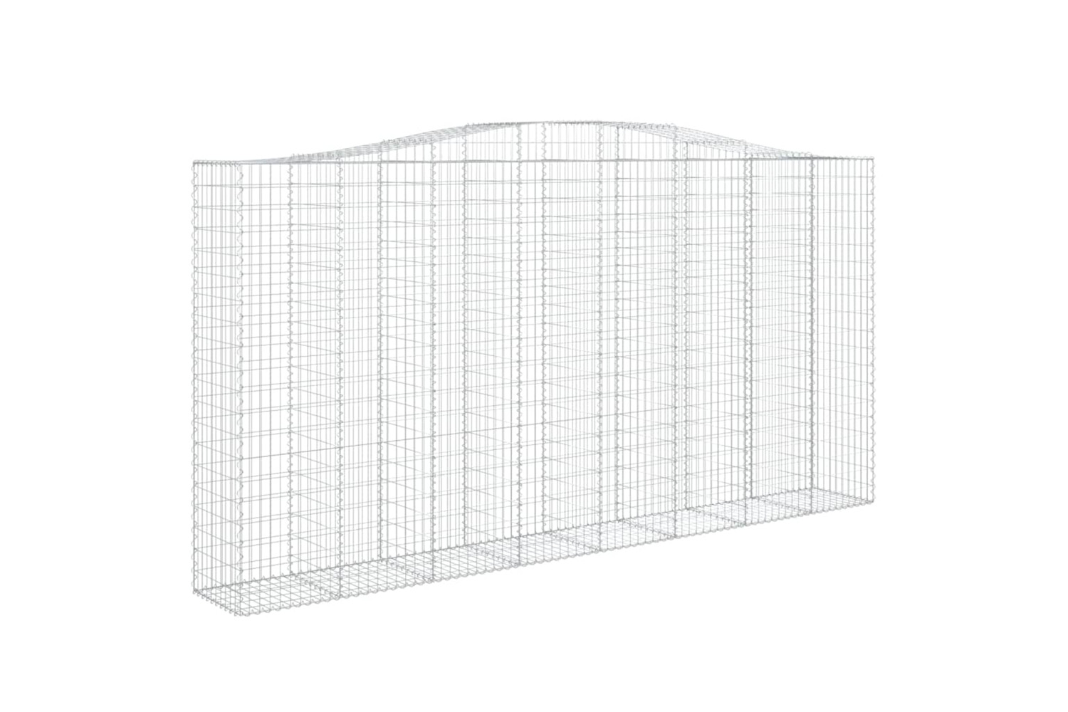 vidaXL 153420 Arched Gabion Basket 400x50x200/220cm Galvanised Iron