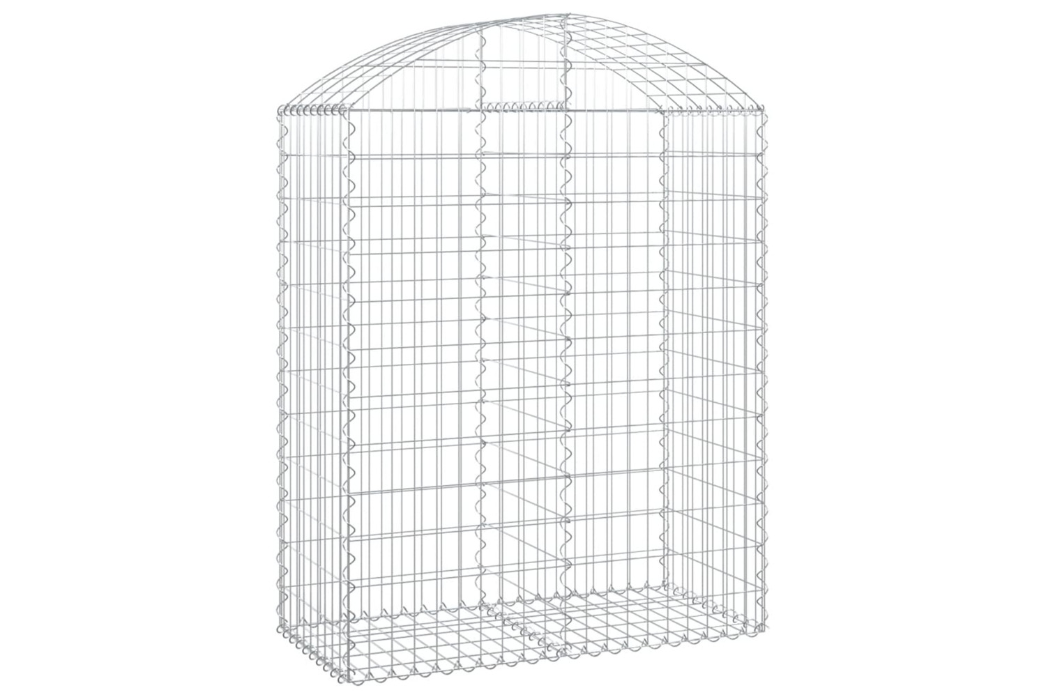 vidaXL 153436 Arched Gabion Basket 100x50x120/140cm Galvanised Iron