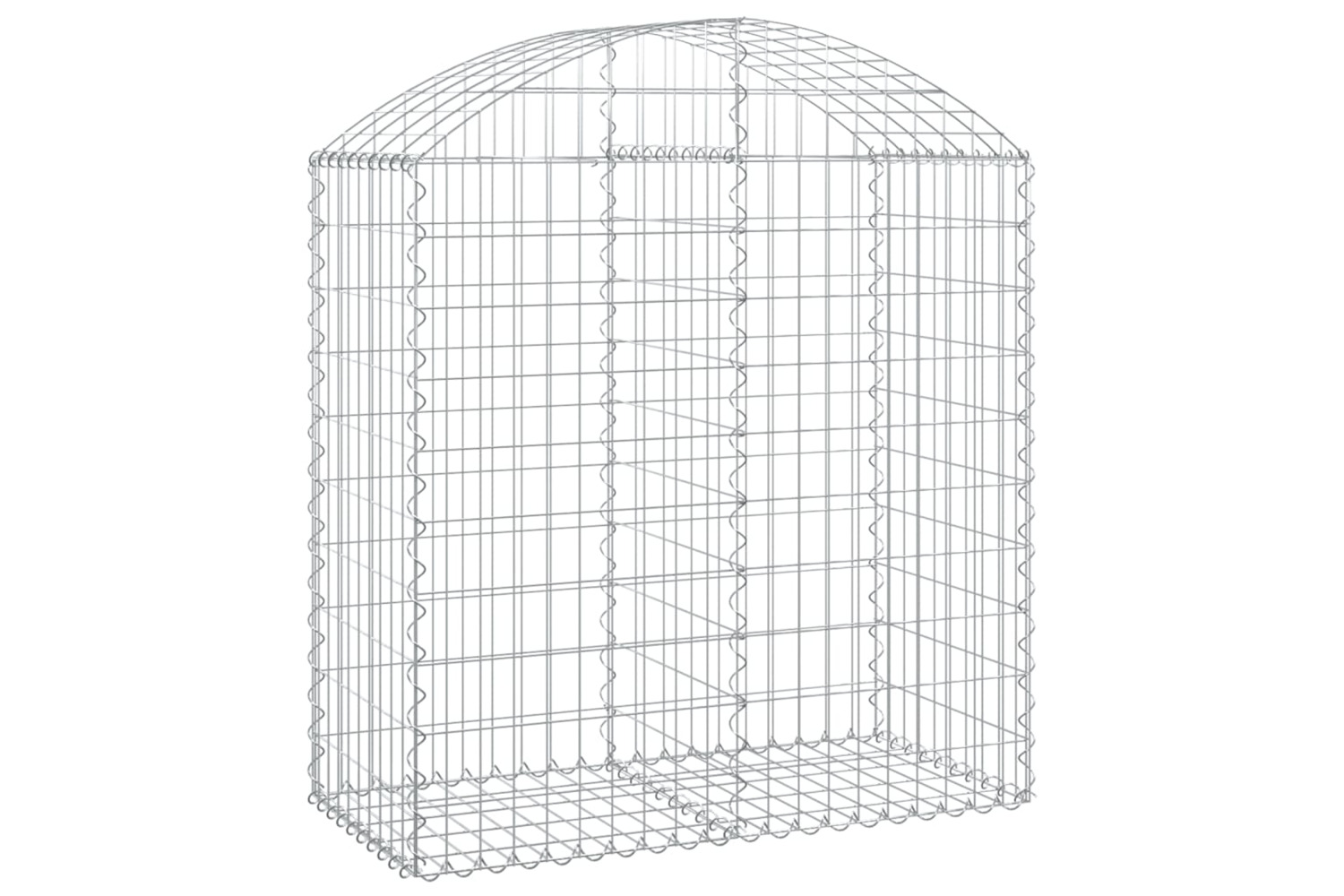 vidaXL 153435 Arched Gabion Basket 100x50x100/120cm Galvanised Iron