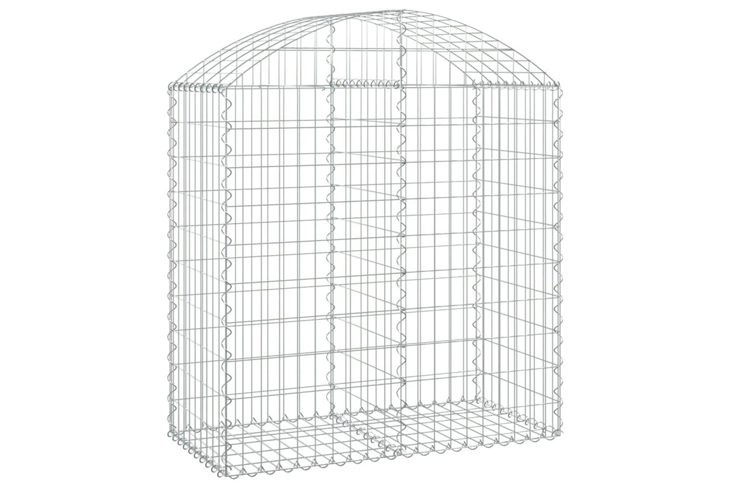 Vidaxl 153435 Arched Gabion Basket 100x50x100/120 Cm Galvanised Iron