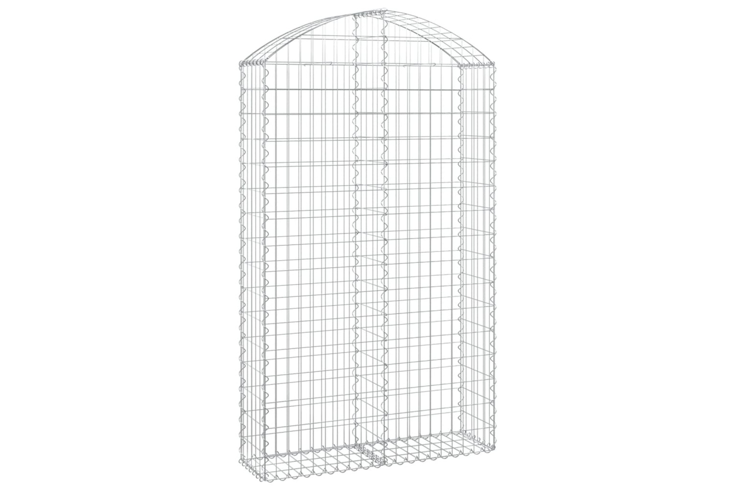 vidaXL 153428 Arched Gabion Basket 100x30x160/180cm Galvanised Iron